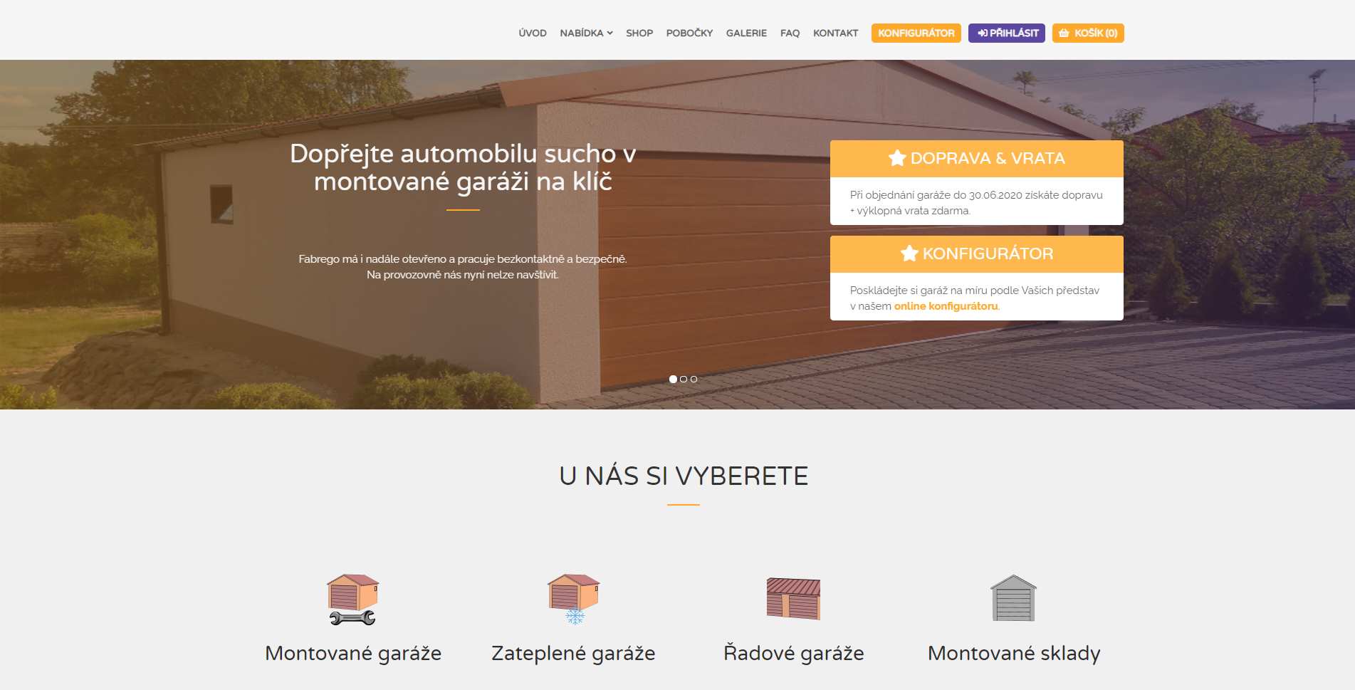 Garáže s konfigurátorem