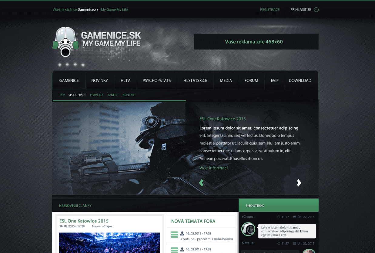 Gamenice Template (V.4)