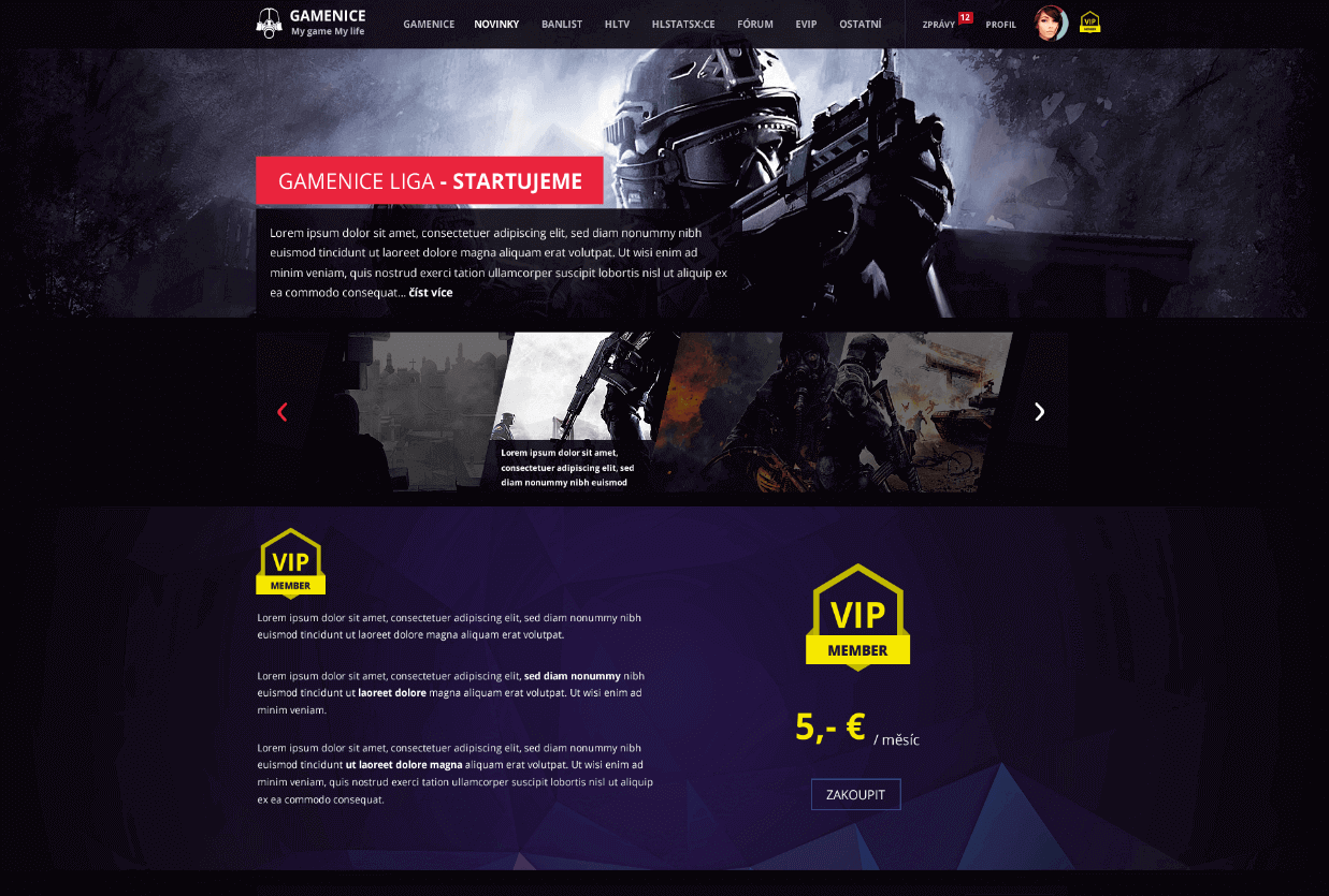 Gamenice Template (V.6)