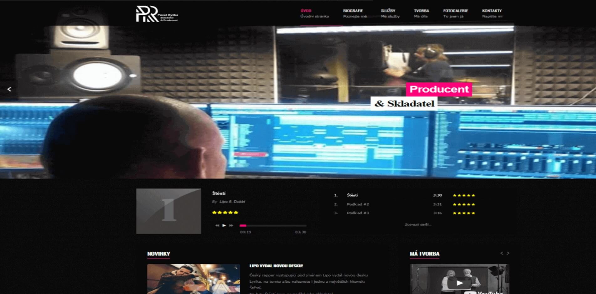 Pavel Ryška - Music website